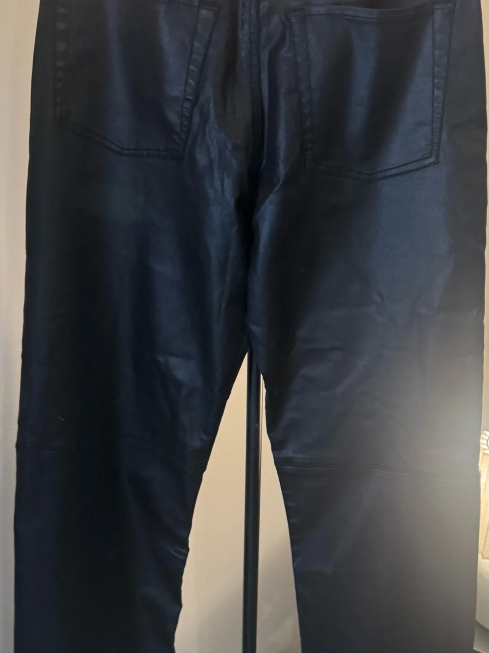 GAP Black Faux Leather High-Rise '90s Style Pants